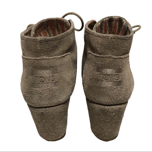 Toms Suede Wedge Booties - Picture 6 of 14